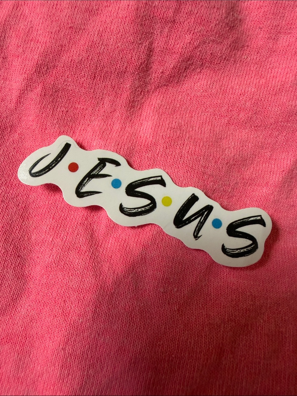'JESUS' Friends TV Show Style Vinyl Sticker